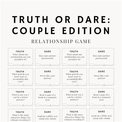 Bold Truth or Dare Questions for Couples Thatll Revive the。